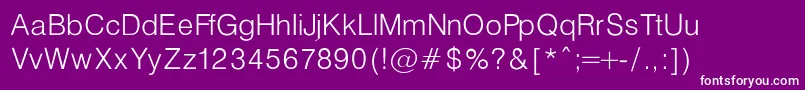 Saiba mais sobre a fonte HelveticaLightNormal Fonte HelveticaLightNormal – fontes brancas em um fundo violeta