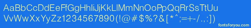 Шрифт HelveticaLightNormal – жёлтые шрифты на синем фоне