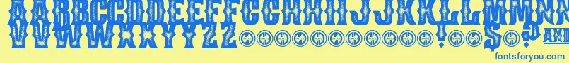 BootsspursPersonalUseOnly Font – Blue Fonts on Yellow Background