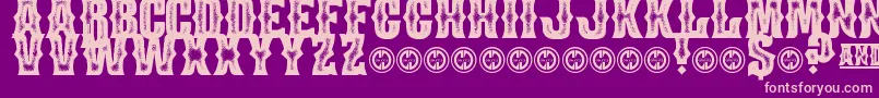 BootsspursPersonalUseOnly Font – Pink Fonts on Purple Background