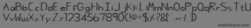 CharliechanRegular Font – Black Fonts on Gray Background