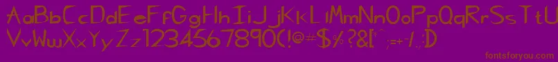CharliechanRegular Font – Brown Fonts on Purple Background