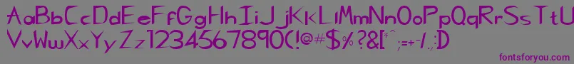 Шрифт CharliechanRegular – фиолетовые шрифты на сером фоне