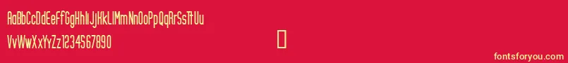 Fonte CfcraigrobinsonRegular – fontes amarelas em um fundo vermelho