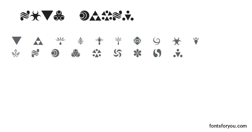 HylianSymbols-fontti – aakkoset, numerot, erikoismerkit