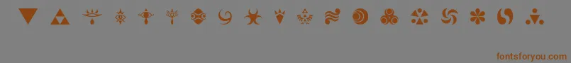 HylianSymbols Font – Brown Fonts on Gray Background