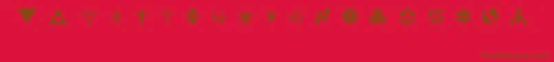 HylianSymbols Font – Brown Fonts on Red Background