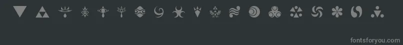 HylianSymbols Font – Gray Fonts on Black Background