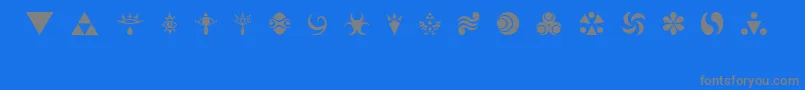 HylianSymbols Font – Gray Fonts on Blue Background
