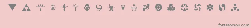 HylianSymbols Font – Gray Fonts on Pink Background