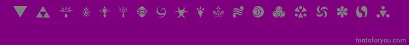 HylianSymbols Font – Gray Fonts on Purple Background