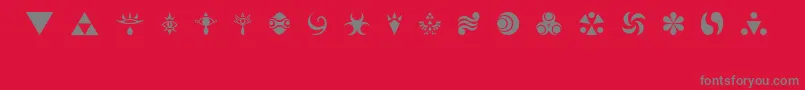 HylianSymbols Font – Gray Fonts on Red Background