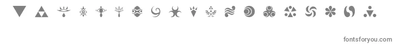 HylianSymbols Font – Gray Fonts on White Background