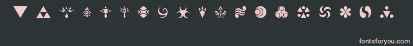 HylianSymbols Font – Pink Fonts on Black Background