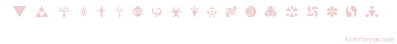 HylianSymbols Font – Pink Fonts on White Background