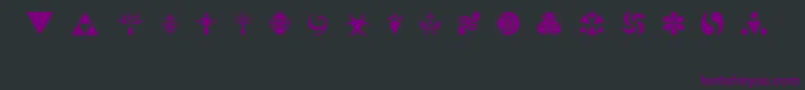 HylianSymbols Font – Purple Fonts on Black Background