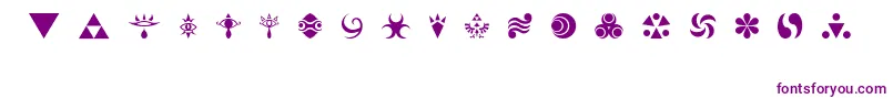 HylianSymbols-fontti – violetit fontit valkoisella taustalla