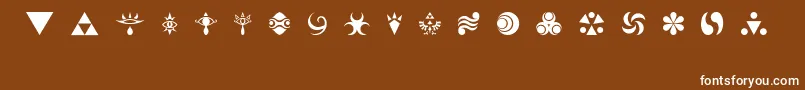HylianSymbols Font – White Fonts on Brown Background
