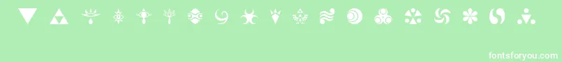 HylianSymbols Font – White Fonts on Green Background