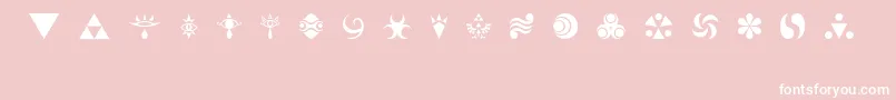 HylianSymbols Font – White Fonts on Pink Background