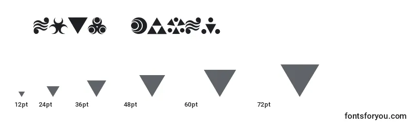 HylianSymbols Font Sizes