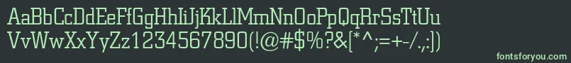 Шрифт Coliseumlightc – зелёные шрифты на чёрном фоне