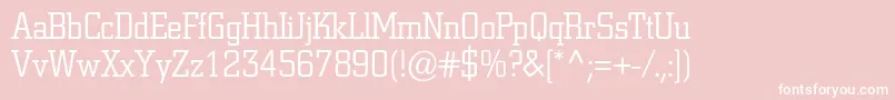 フォントColiseumlightc – ピンクの背景に白い文字