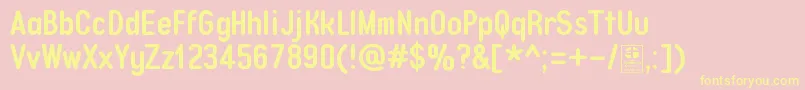 TypoQuikBoldDemo Font – Yellow Fonts on Pink Background