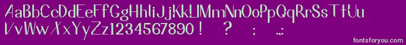 Sambada Font – Green Fonts on Purple Background