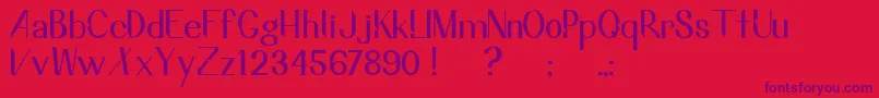 Sambada Font – Purple Fonts on Red Background
