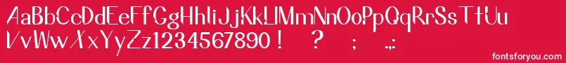 フォントSambada – 赤い背景に白い文字