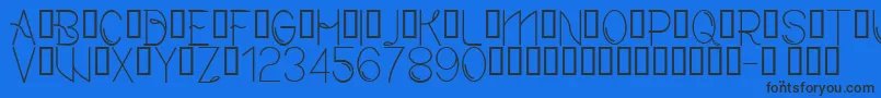CfmodernRegular Font – Black Fonts on Blue Background
