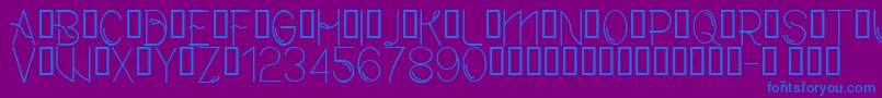 CfmodernRegular Font – Blue Fonts on Purple Background