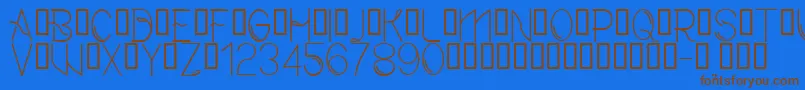 CfmodernRegular Font – Brown Fonts on Blue Background