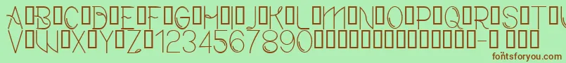 CfmodernRegular Font – Brown Fonts on Green Background