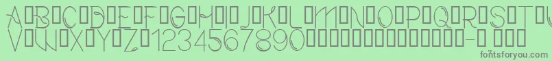 CfmodernRegular Font – Gray Fonts on Green Background