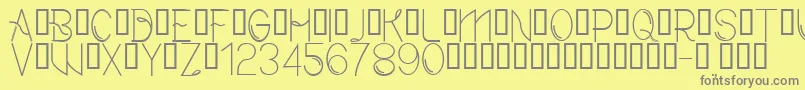 CfmodernRegular Font – Gray Fonts on Yellow Background
