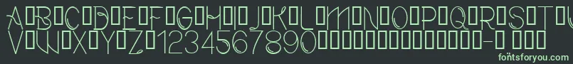 CfmodernRegular Font – Green Fonts on Black Background