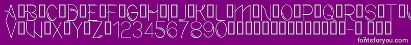 CfmodernRegular Font – Green Fonts on Purple Background