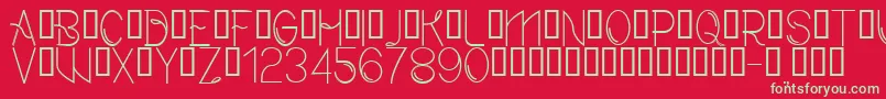 Police CfmodernRegular – polices vertes sur fond rouge