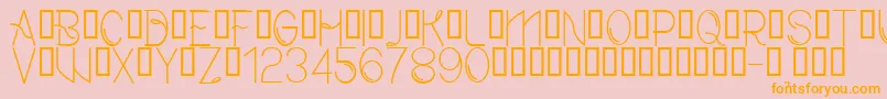 CfmodernRegular Font – Orange Fonts on Pink Background