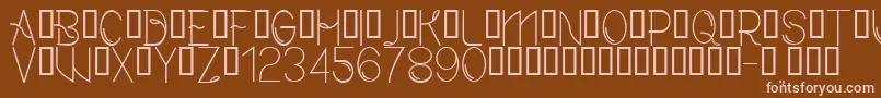 CfmodernRegular Font – Pink Fonts on Brown Background