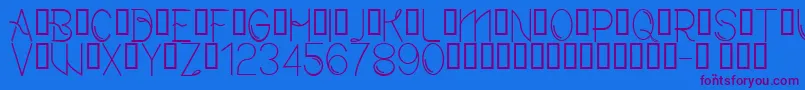 CfmodernRegular Font – Purple Fonts on Blue Background