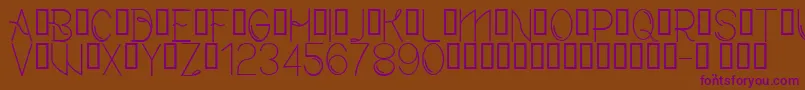 CfmodernRegular Font – Purple Fonts on Brown Background