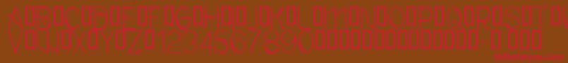 CfmodernRegular Font – Red Fonts on Brown Background