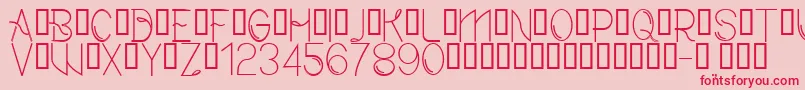 CfmodernRegular Font – Red Fonts on Pink Background