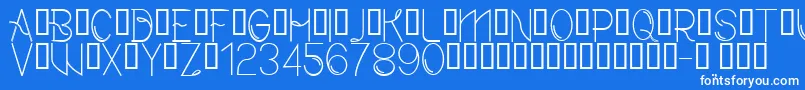 Więcej informacji o czcionce CfmodernRegular Czcionka CfmodernRegular – białe czcionki na niebieskim tle