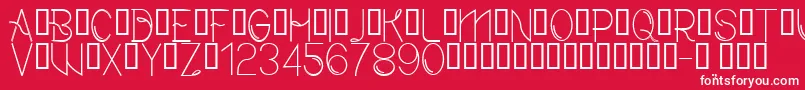 CfmodernRegular Font – White Fonts on Red Background