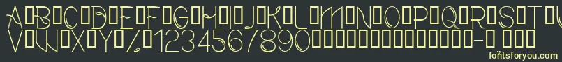 CfmodernRegular Font – Yellow Fonts on Black Background
