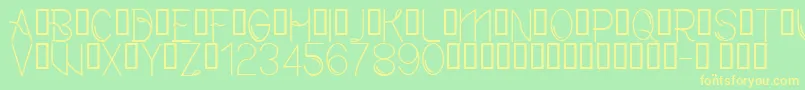 CfmodernRegular Font – Yellow Fonts on Green Background